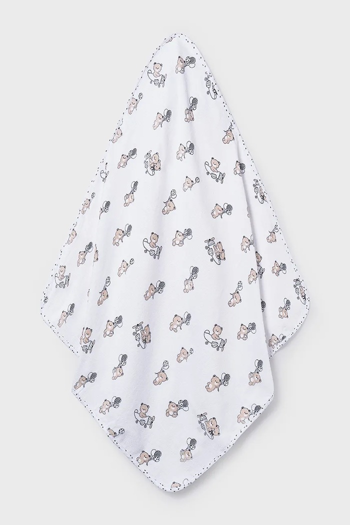 Detský uterák s kapucňou Mayoral Newborn 9118.1B.Newborn.PPY2 béžová SS26