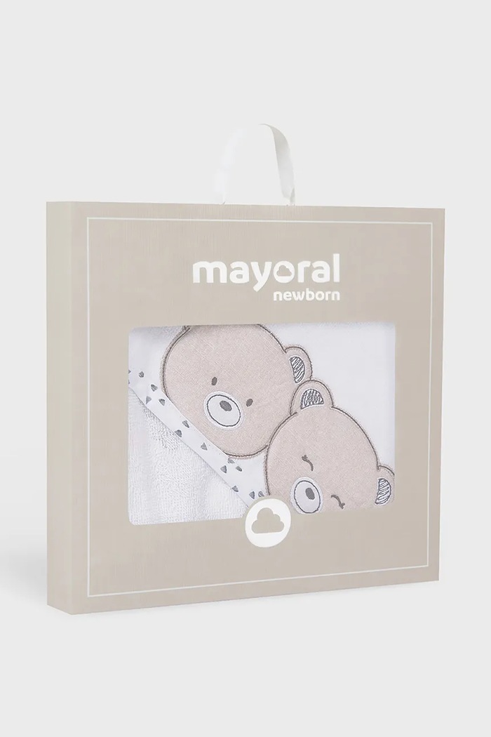 Detský uterák s kapucňou Mayoral Newborn béžová 9118.1B.Newborn.PPY2