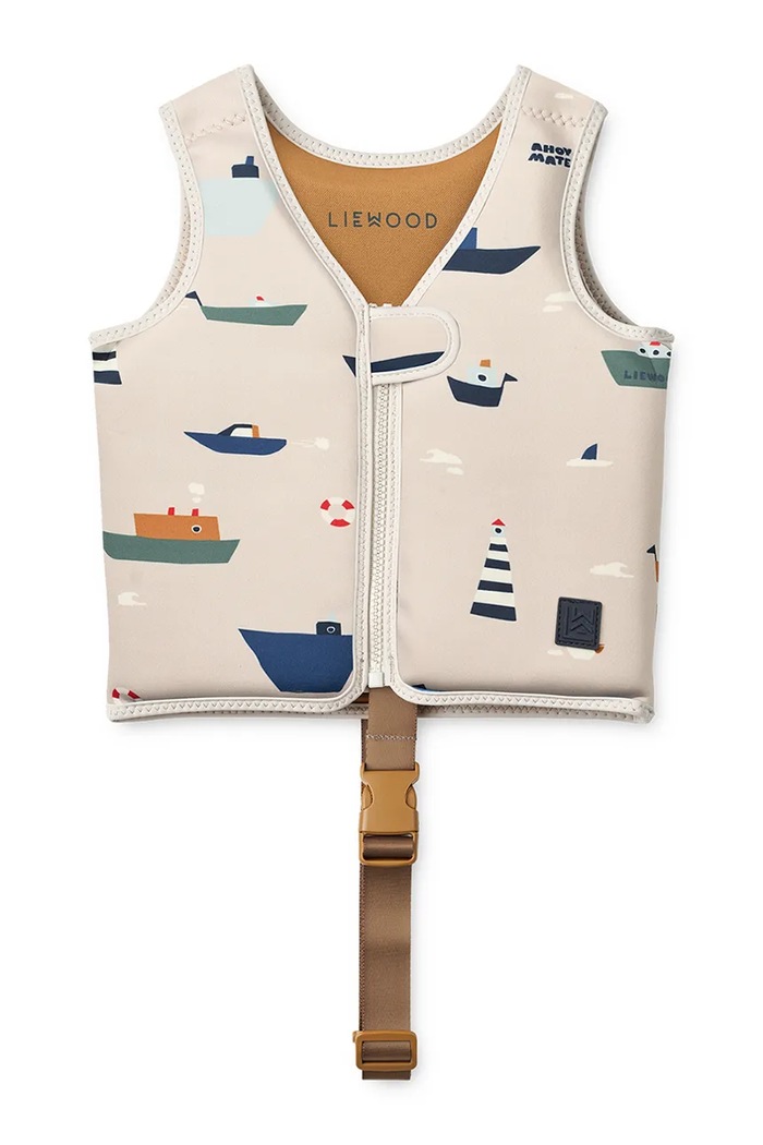 Liewood kamizelka do pływania Dove Swim Vest LW19588.PPY2 beżowy SS26