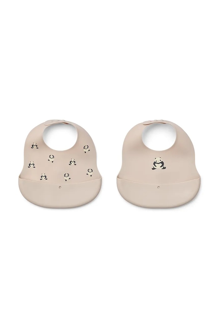 Liewood podbradník Ember Printed Bib 2-pack LW20119.PPY2 béžová AA00