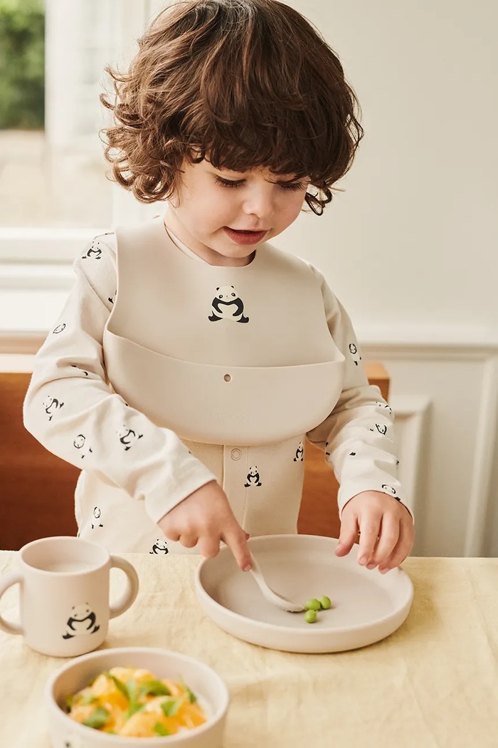 Liewood podbradník Ember Printed Bib 2-pack LW20119.PPY2 béžová