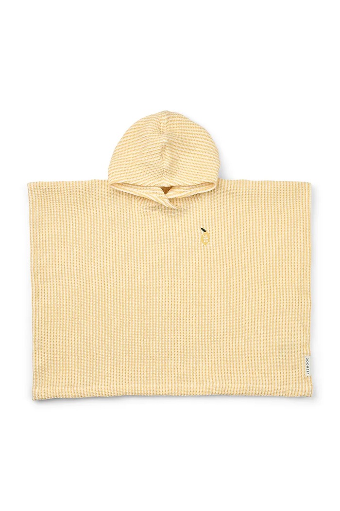 Liewood plážový uterák bavlnený Paco Poncho Embroidery žltá LW20403.PPY2