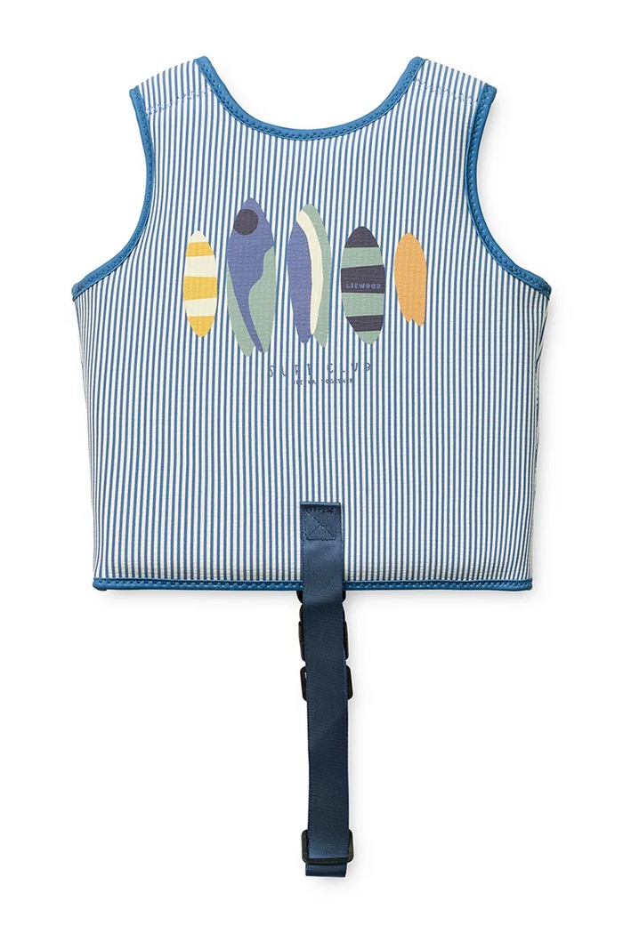 Liewood kamizelka do pływania Dove Seersucker Swim Vest LW20739.PPY2 niebieski SS26