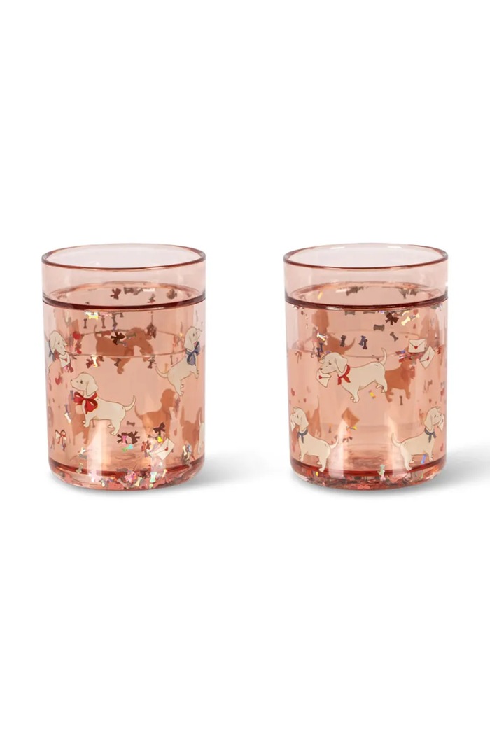 Παιδική κούπα Konges Sløjd 2 PACK GLITTER CUPS 2-pack πορτοκαλί KS104588.PPY2