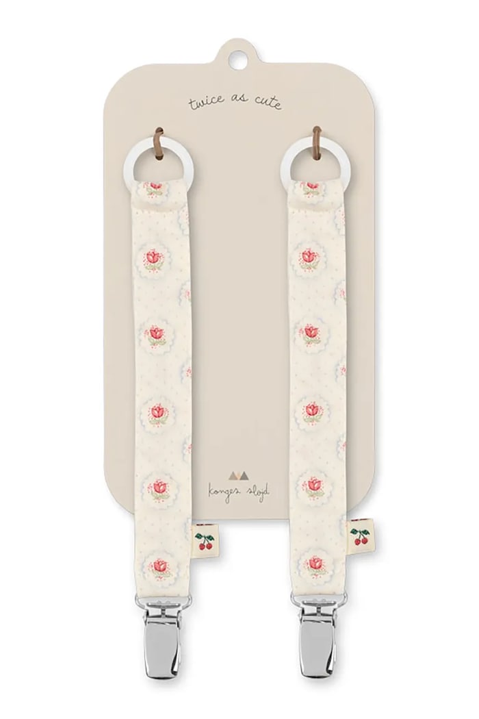 Ремінець для соски Konges Sløjd PACIFIER STRAP 2-pack KS104599.PPY2 бежевий SS26