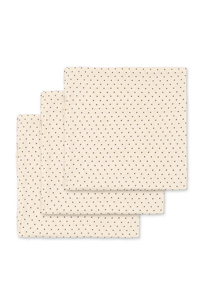 Бавовняна пелюшка для немовлят Konges Sløjd MUSLIN CLOTH GOTS 3-pack 3 шт білий KS104610.PPY2