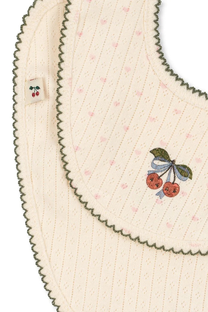 Chlapec Detský podbradník Konges Sløjd MINNIE BIB 2-pak KS104999.PPY2 béžová