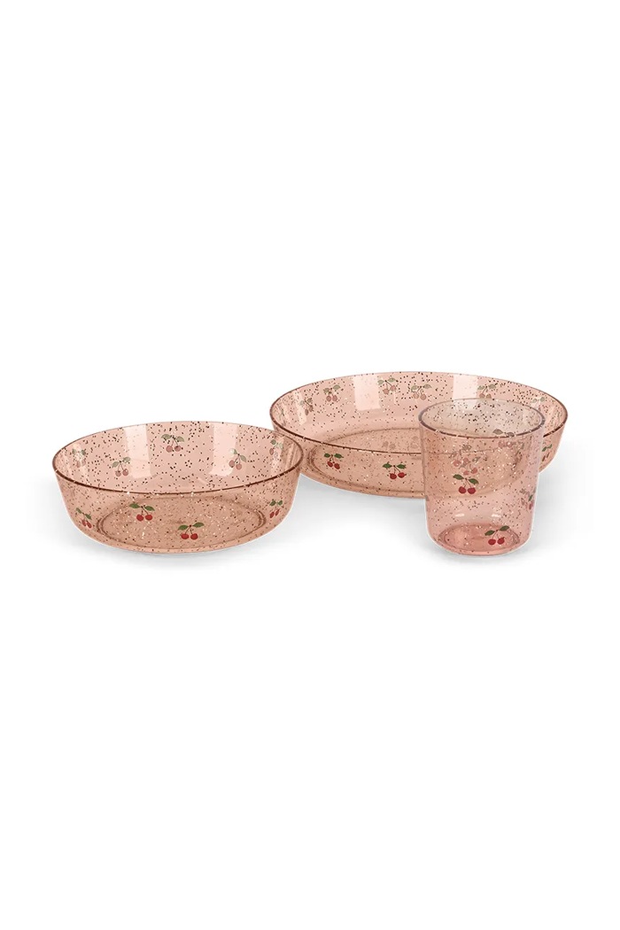 Konges Sløjd set de vase pentru copii SPARKLY DINNER SET portocaliu KS105659.PPY2