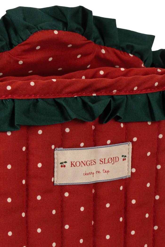 Konges Sløjd kočárek pro panenky dětský bavlněný FRAISE DOLL STROLLER KS105387.PPY2 červená