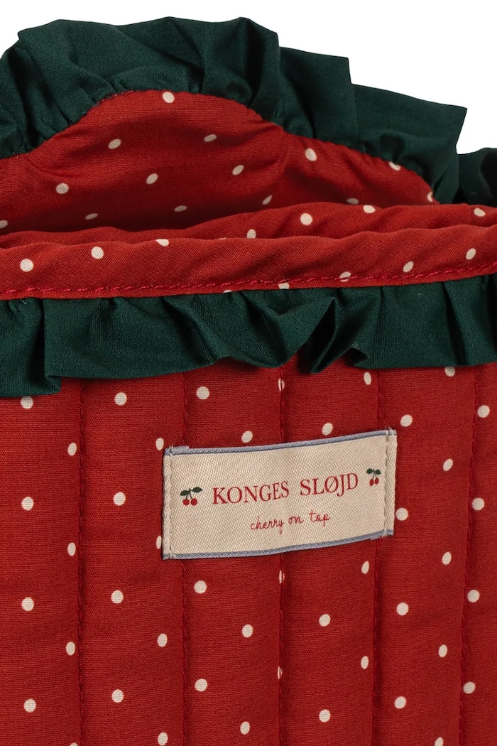 Konges Sløjd kočárek pro panenky dětský bavlněný FRAISE DOLL STROLLER KS105387.PPY2 červená