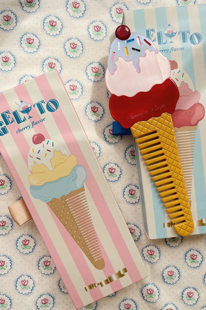 Konges Sløjd súprava starostlivosti detská ICE CREAM COMB ružová KS105421.PPY2