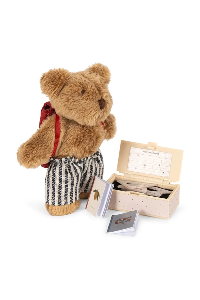 Konges Sløjd jucărie de pluș copii TINY TEDDY BACK TO SCHOOL KS105554.PPY2 multicolor SS26