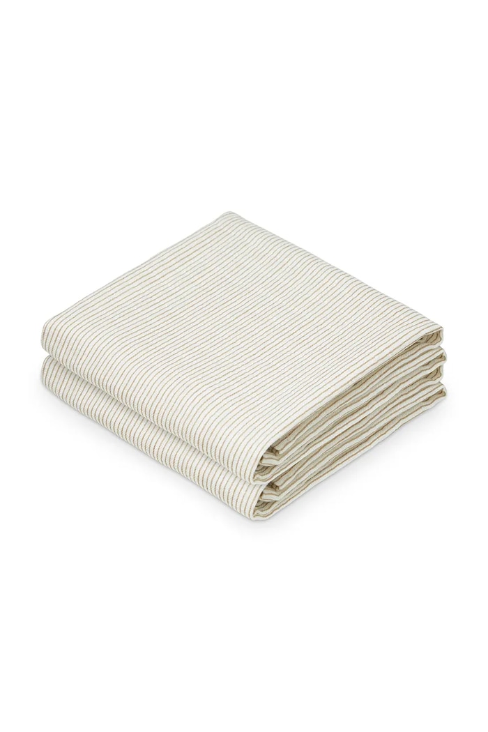 Cam Cam Copenhagen plienka detská bavlnená Classic Stripes Camel 2-pak béžová 507.P88