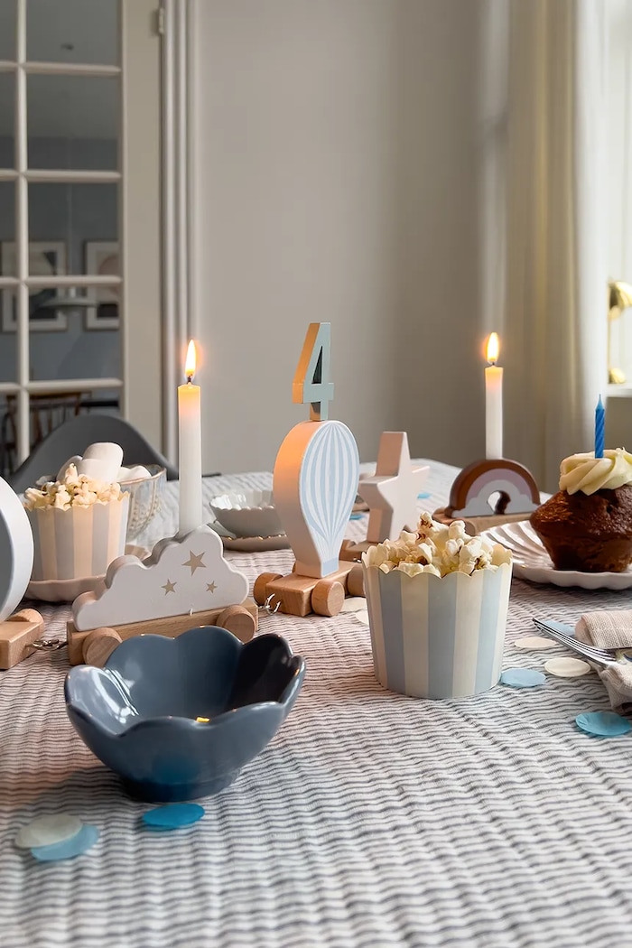 Cam Cam Copenhagen zestaw świec urodzinowych dziecięcy Dreamland 382.P84 beżowy