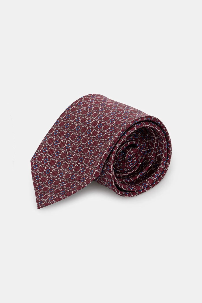 Eton cravată de mătase burgundia 100014180