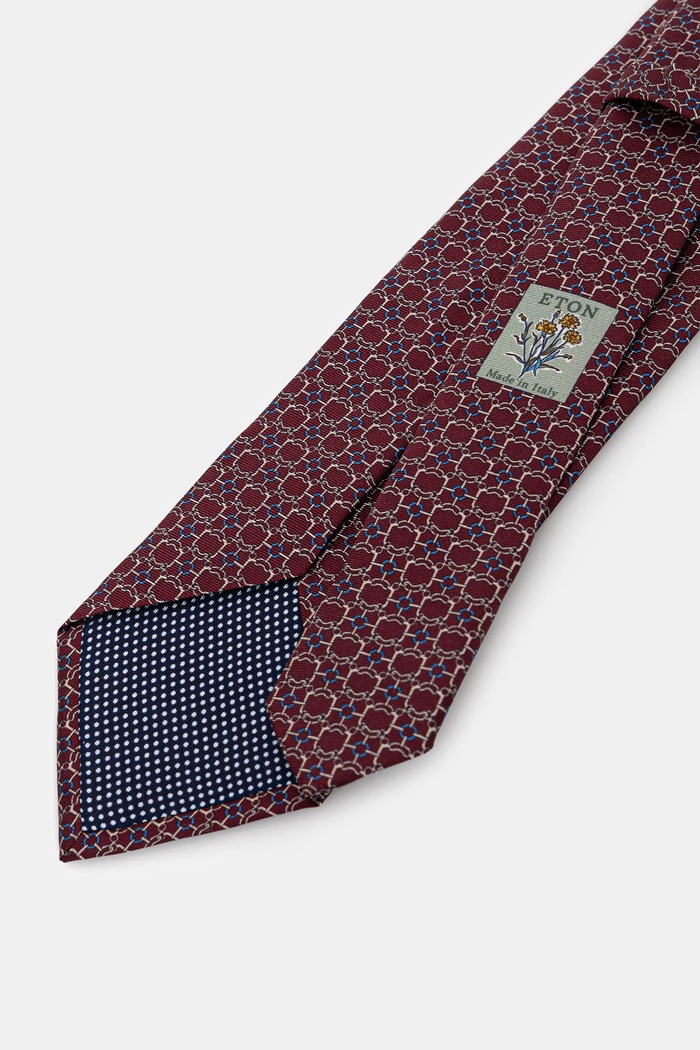 Eton cravată de mătase 100014180 burgundia SS26