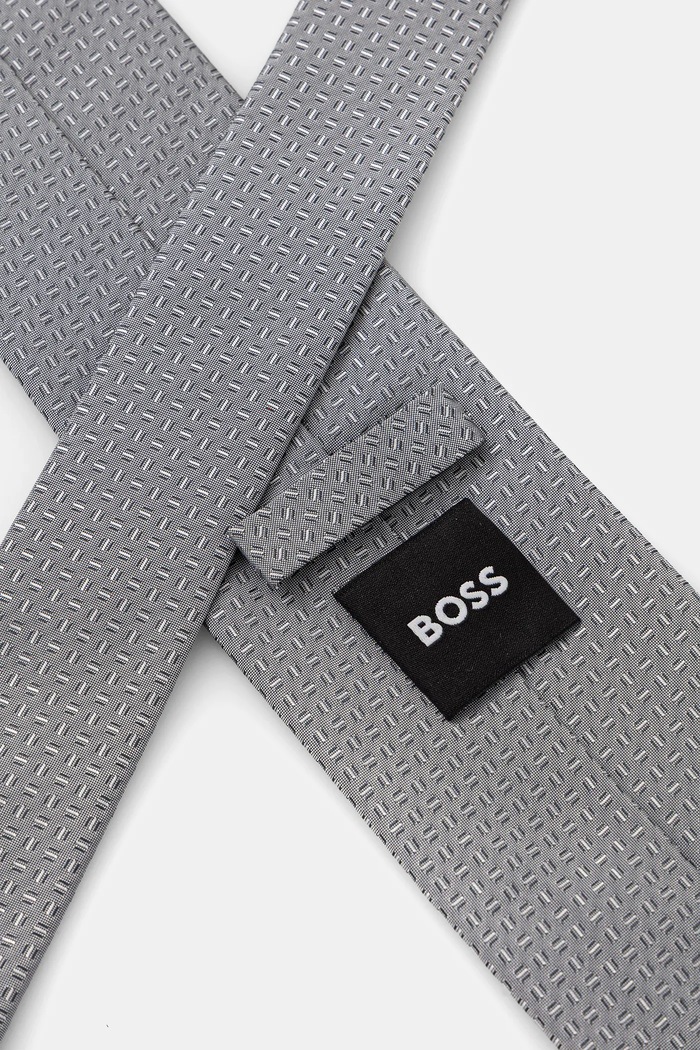 BOSS selyem nyakkendő 50555931 szürke SS26