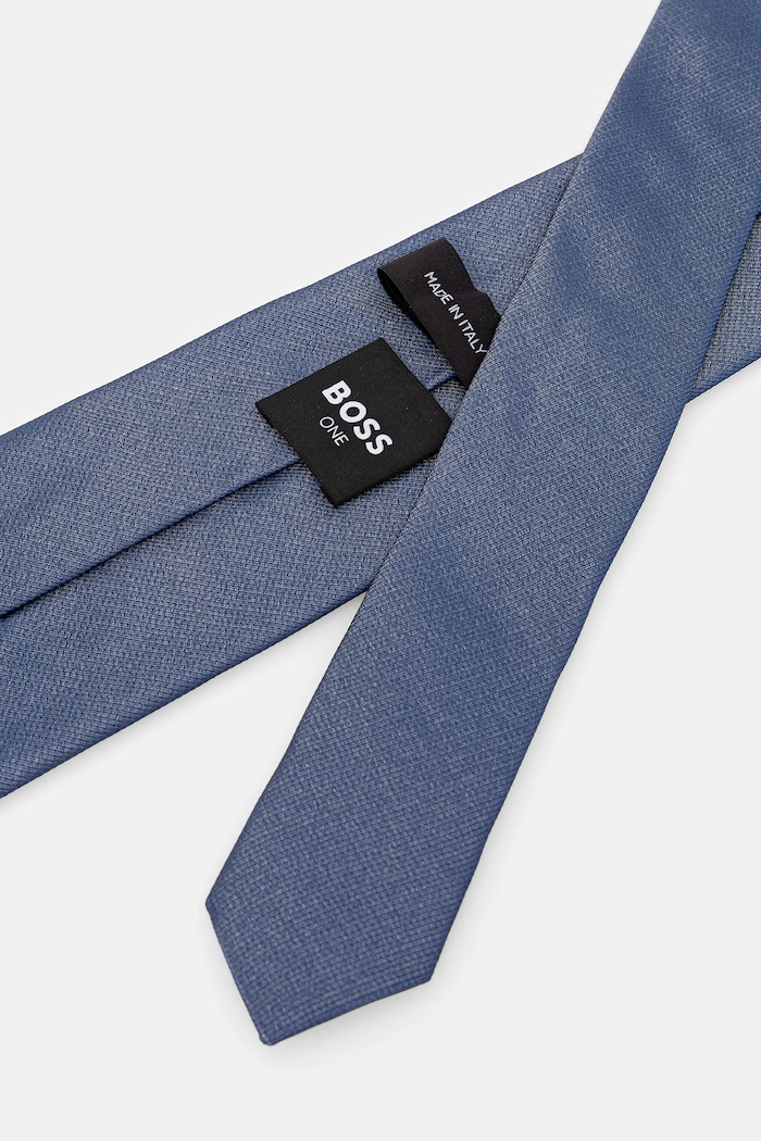 BOSS férfi selyem nyakkendő H-TIE CM 7.5 ONE 50556054 kék SS26