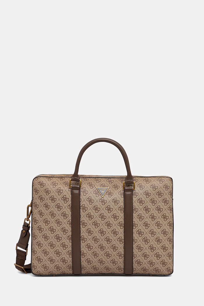 Torba za laptop Guess MILANO odgovara formatu A4 smeđa HMMILO.P6169