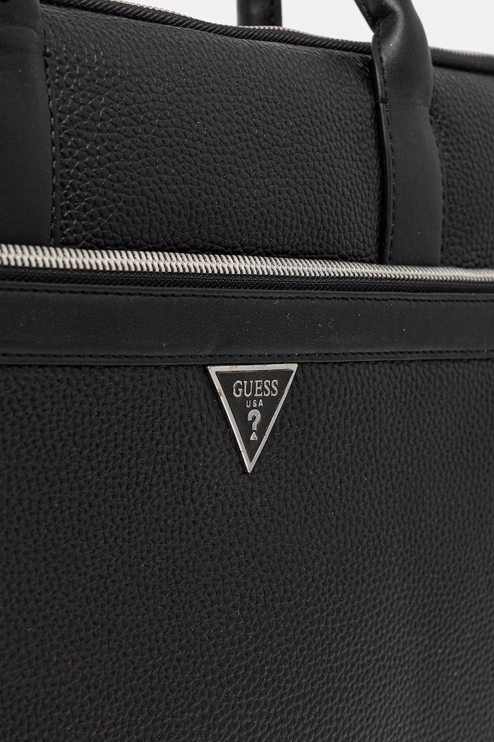 Kožna torba za laptop Guess MONACO crna HMMOGR.P6147
