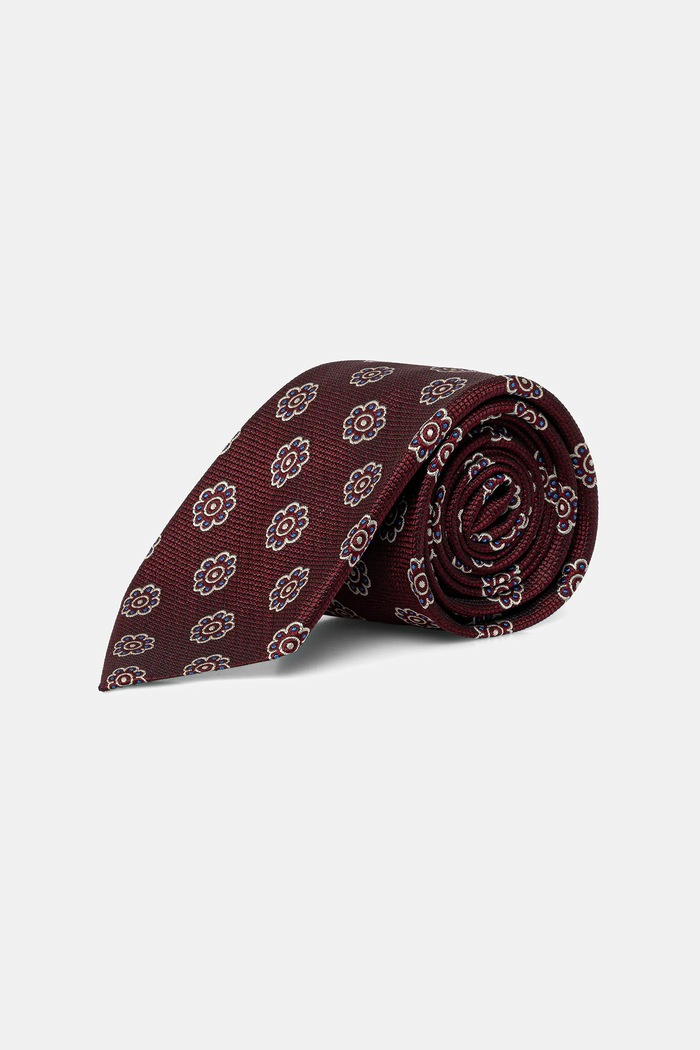 Kravata z dodatkom svile HUGO Tie cm 7.5 bordo 50557591