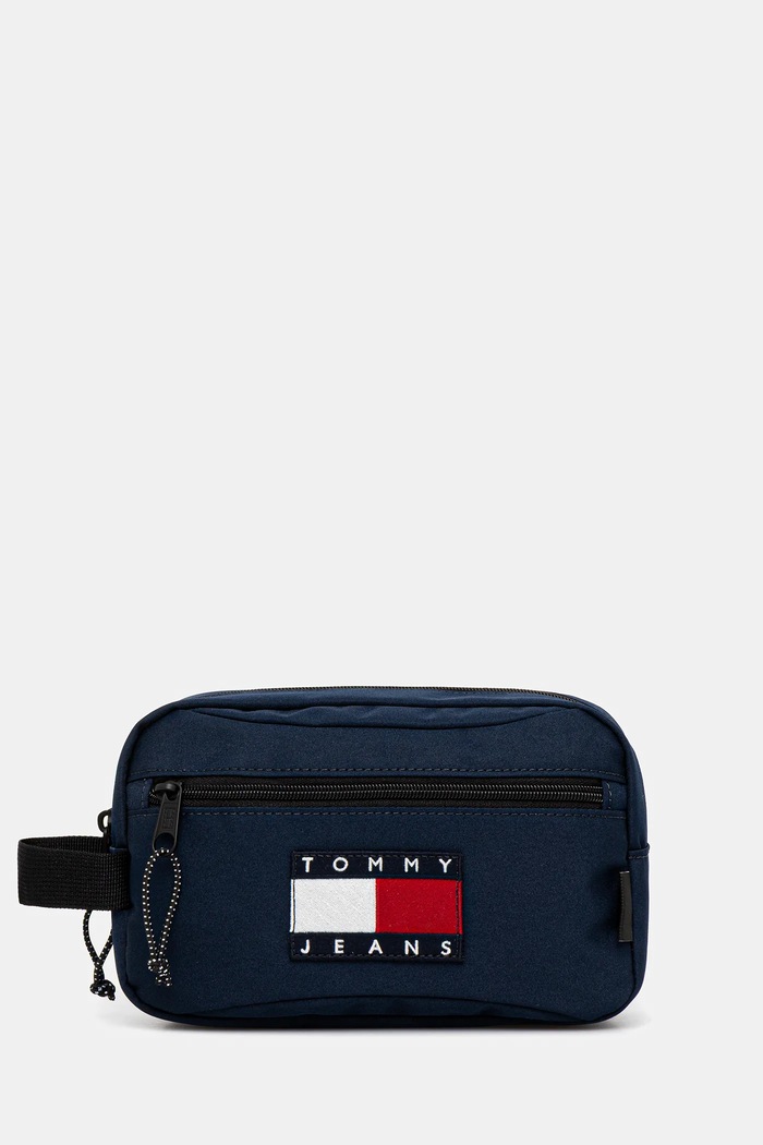 Kozmetična torbica Tommy Jeans mornarsko modra AM0AM13858