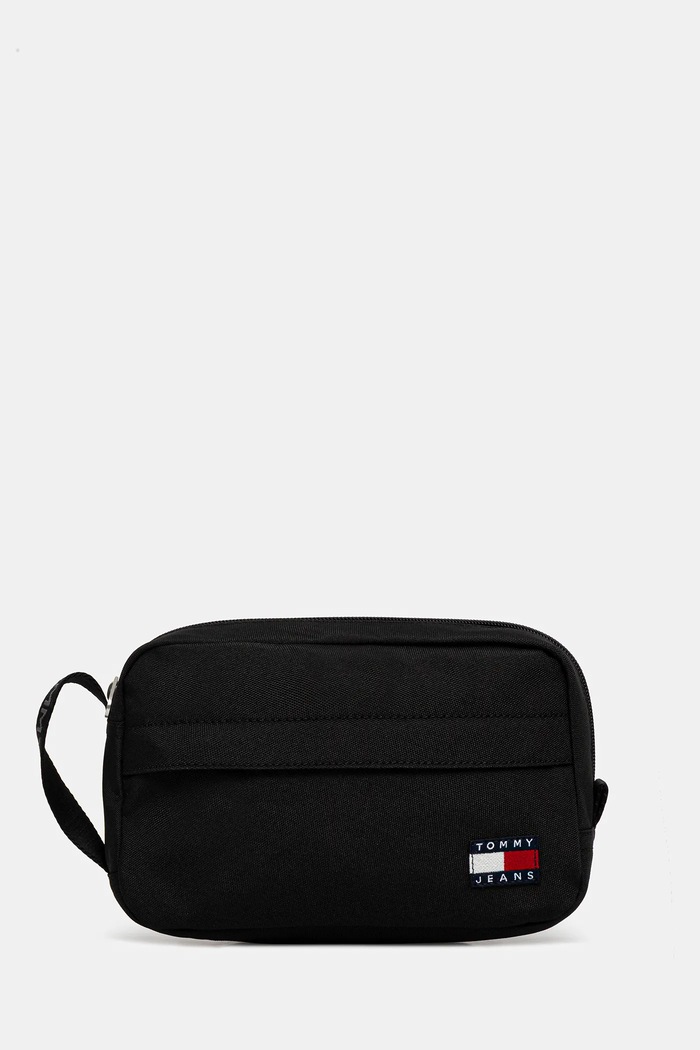 Kozmetična torbica Tommy Jeans Prijazno od planeta črna AM0AM13861