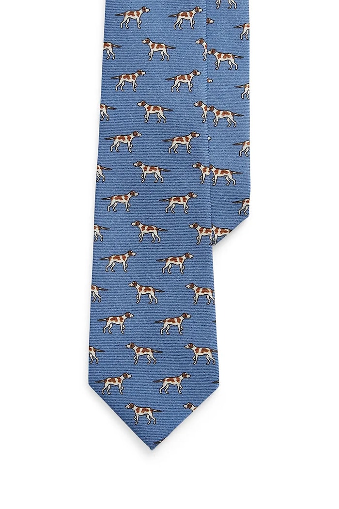 Vlnená kravata Polo Ralph Lauren modrá 712P03919