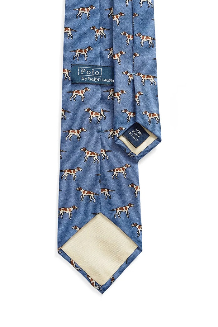Vlnená kravata Polo Ralph Lauren 712P03919 modrá SS26