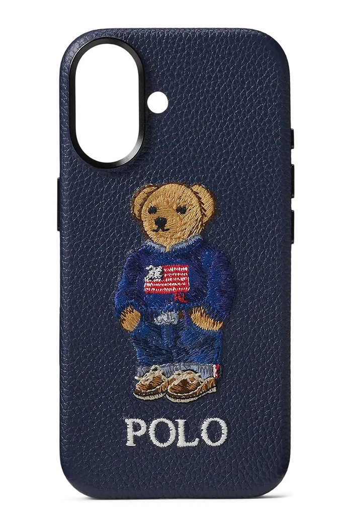 Polo Ralph Lauren etui skórzane na telefon iPhone 17 na telefon granatowy 405P17562