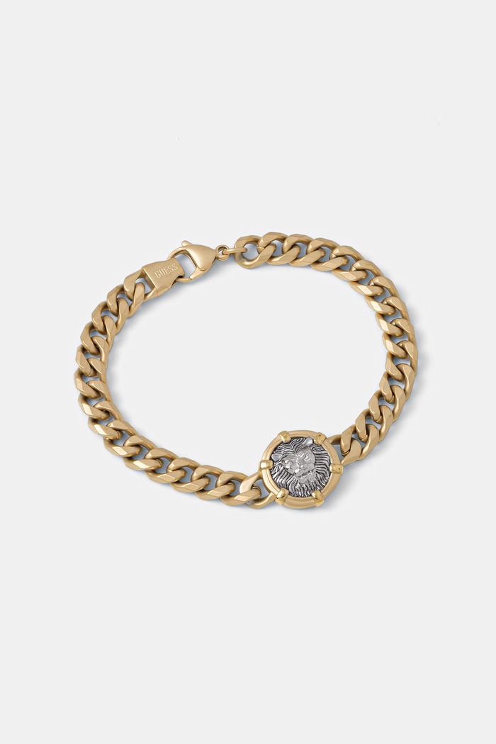 Guess Мъжка гривна LION LEGACY злато JUMB06.060JW