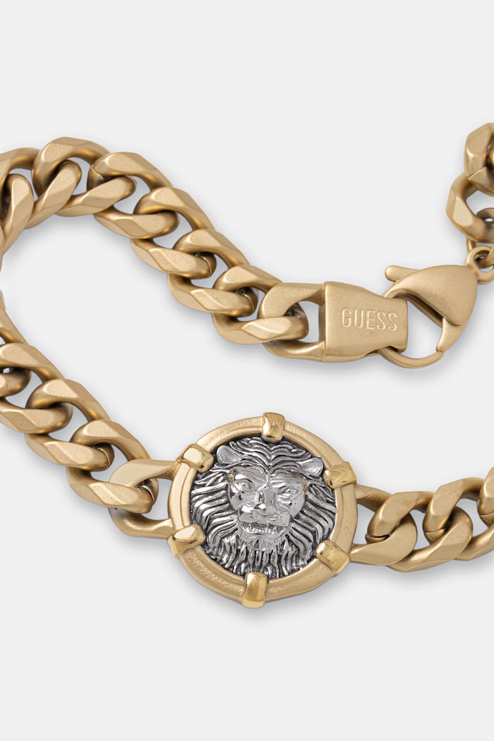 Guess Мъжка гривна LION LEGACY JUMB06.060JW злато SS26