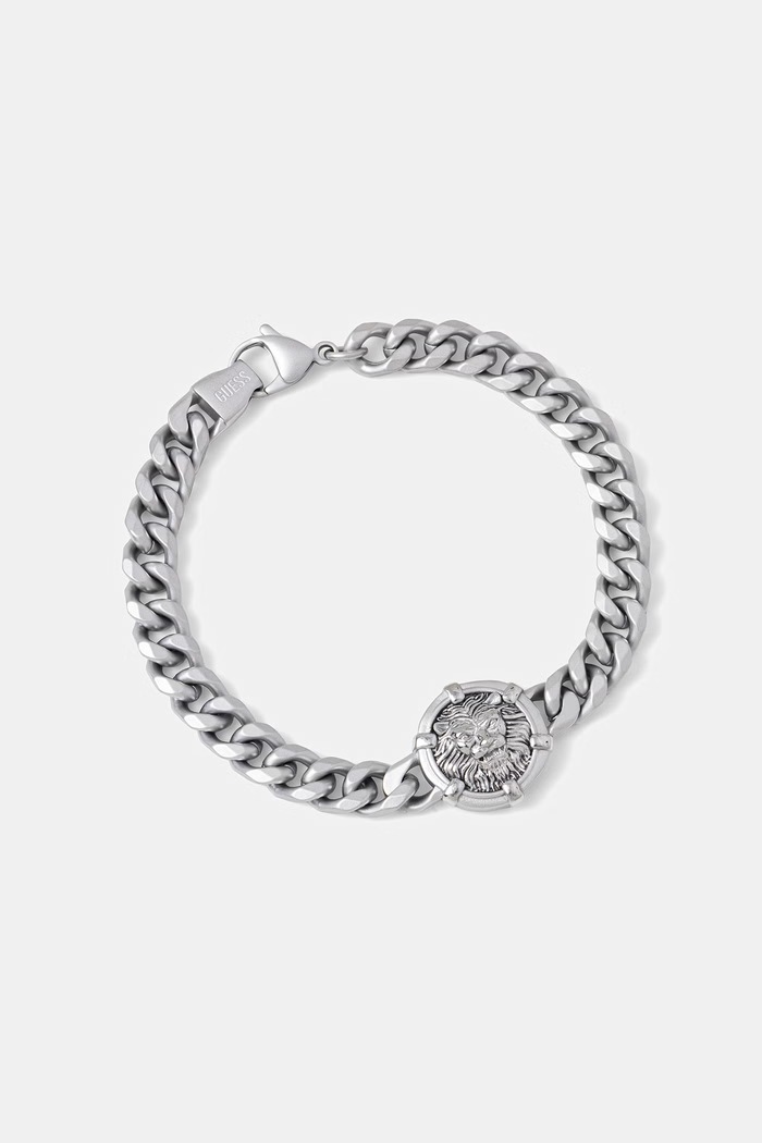 Guess Гривна мъжка LION LEGACY сребърен JUMB06.060JW