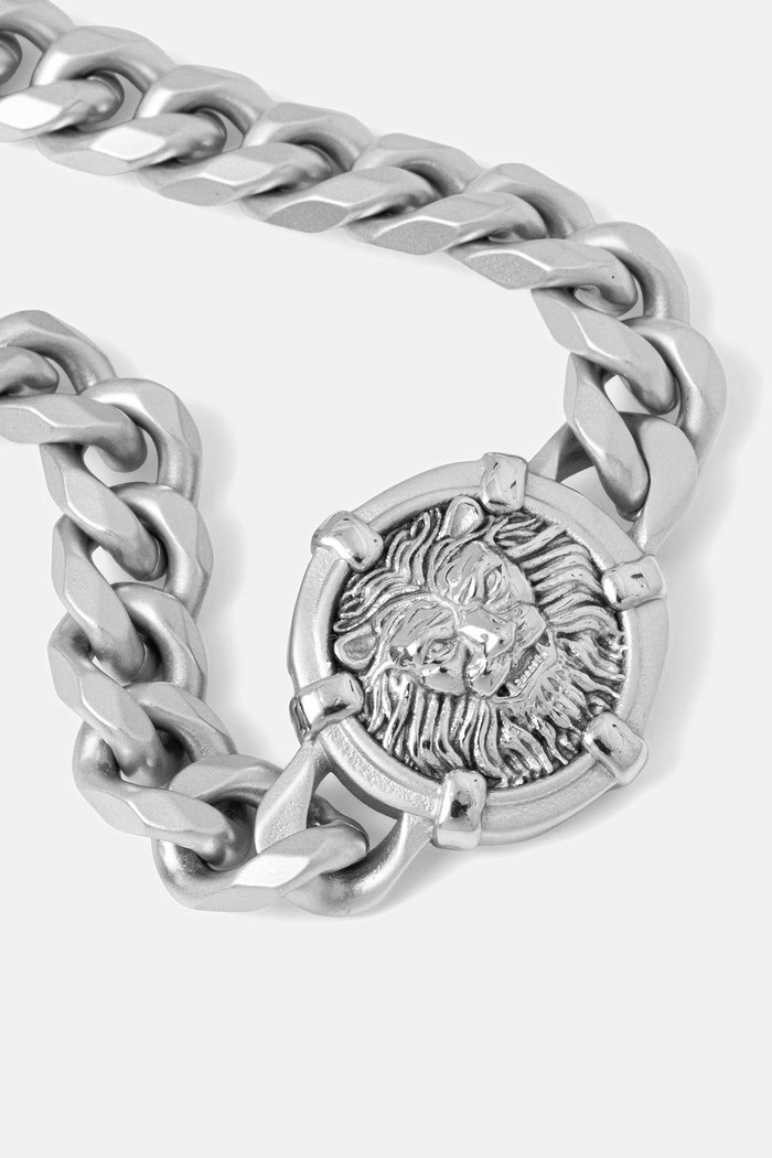 Guess Гривна мъжка LION LEGACY JUMB06.060JW сребърен SS26