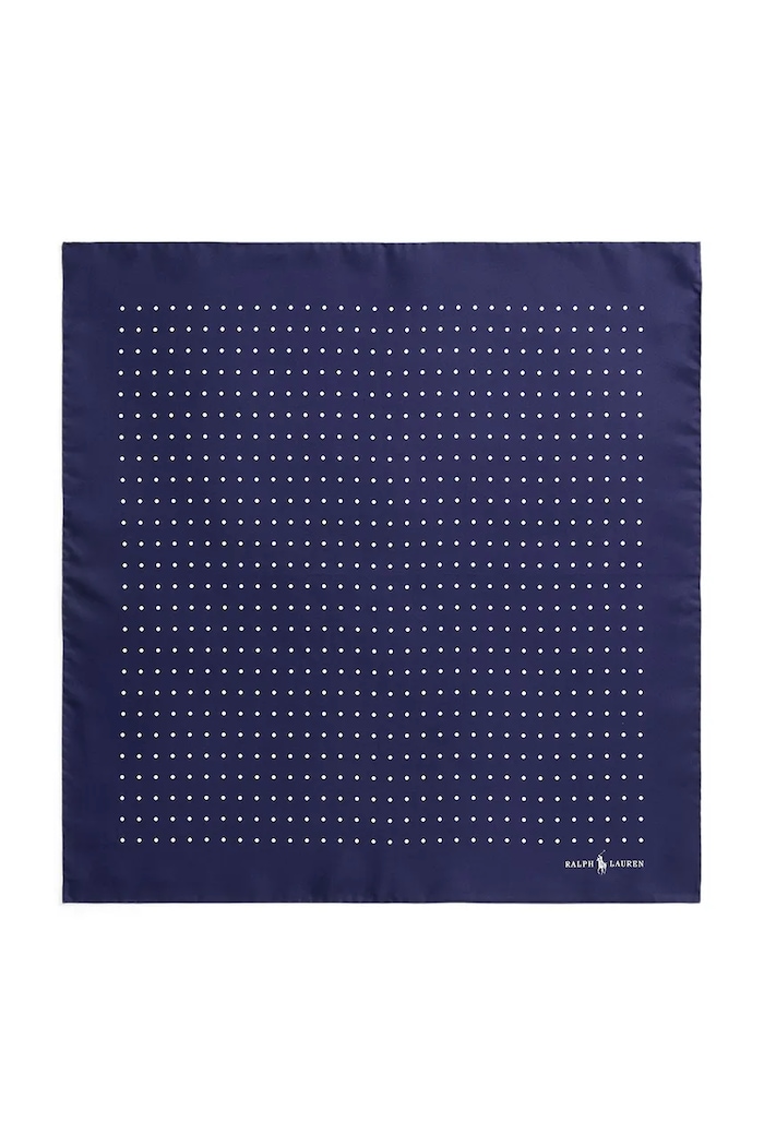 Polo Ralph Lauren batistă de buzunar pentru bărbați, din mătase bleumarin 712B13420