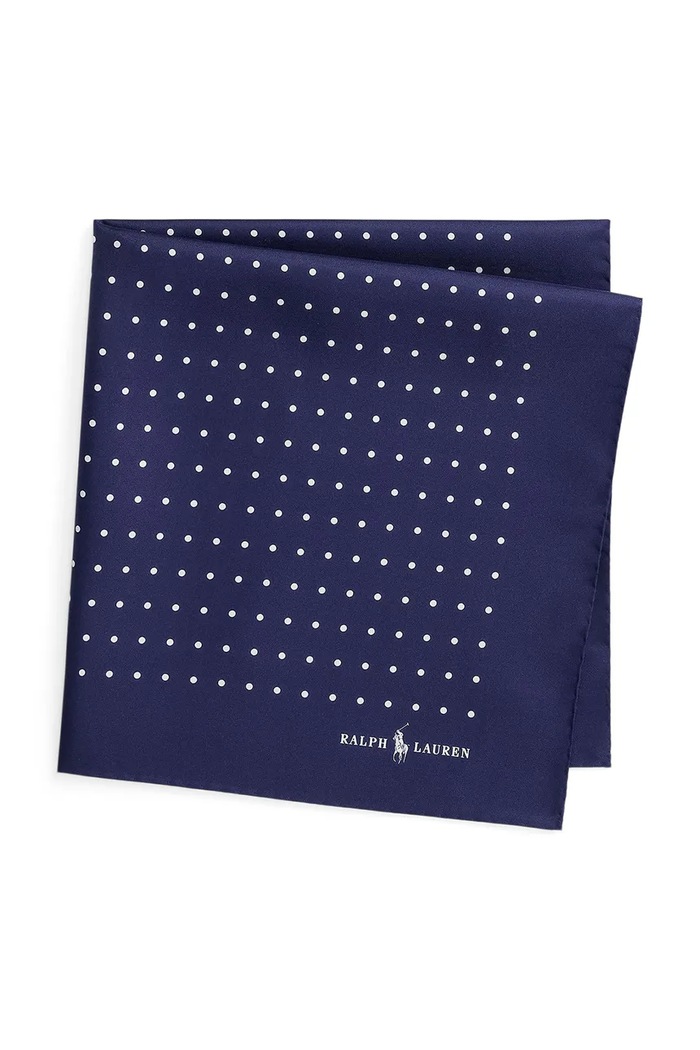 Polo Ralph Lauren batistă de buzunar pentru bărbați, din mătase 712B13420 bleumarin SS26