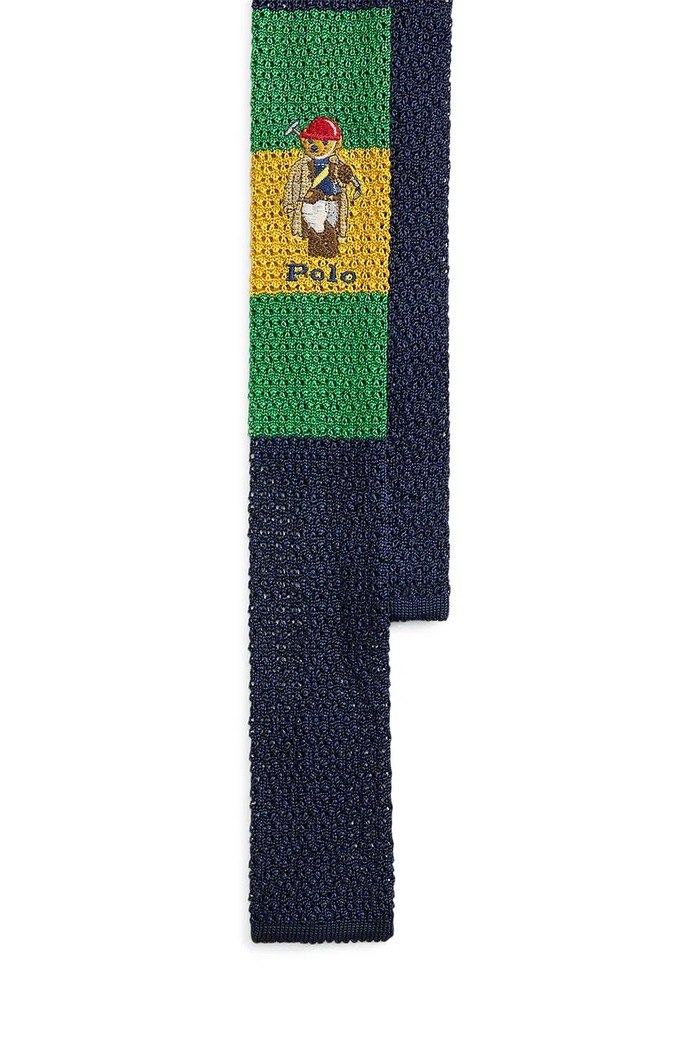 Polo Ralph Lauren γραβάτα ανδρική μεταξωτή σκούρο μπλε 712B13441