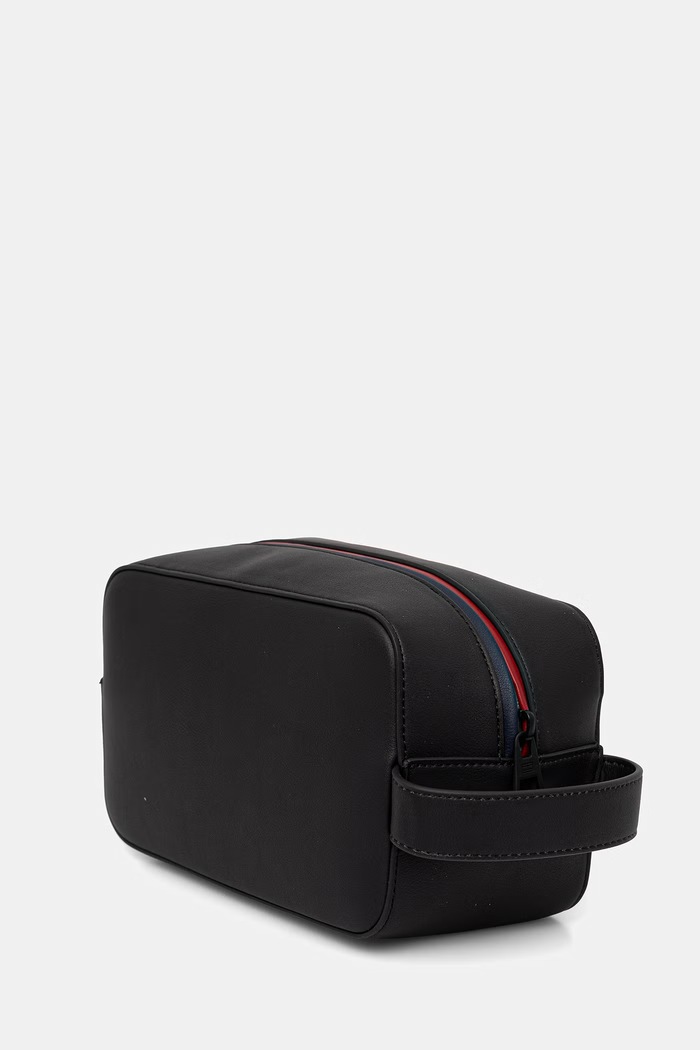 Tommy Hilfiger trusă cosmetică pentru bărbați, cu imitație de piele AM0AM14161 negru SS26