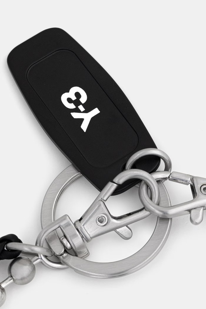 Y-3 KEY CHAIN μπρελόκ δερμάτινο ανδρικό KF6454 μαύρο SS26