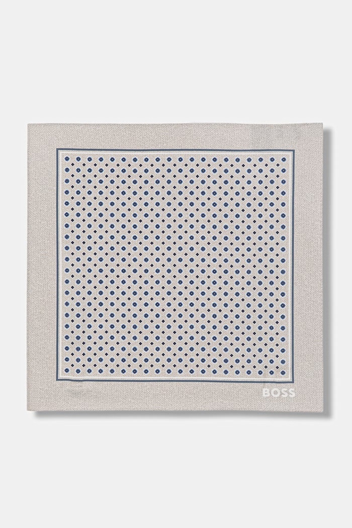 BOSS Vreckovka do saka pánska hodvábna POCKET SQ. ONE béžová 50561707