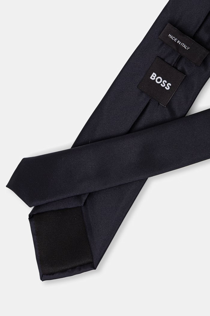 BOSS cravată pentru bărbați, cu mătase TIE CM 7.5 262 50562345 bleumarin SS26