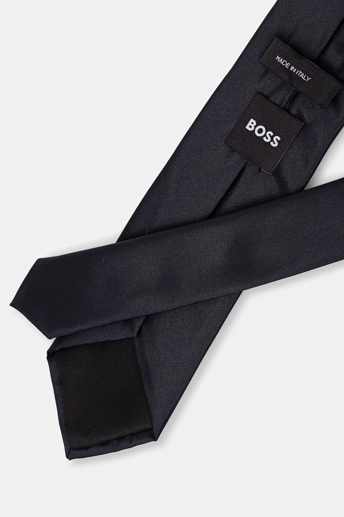 BOSS cravată pentru bărbați, cu mătase TIE CM 7.5 262 50562345 bleumarin SS26