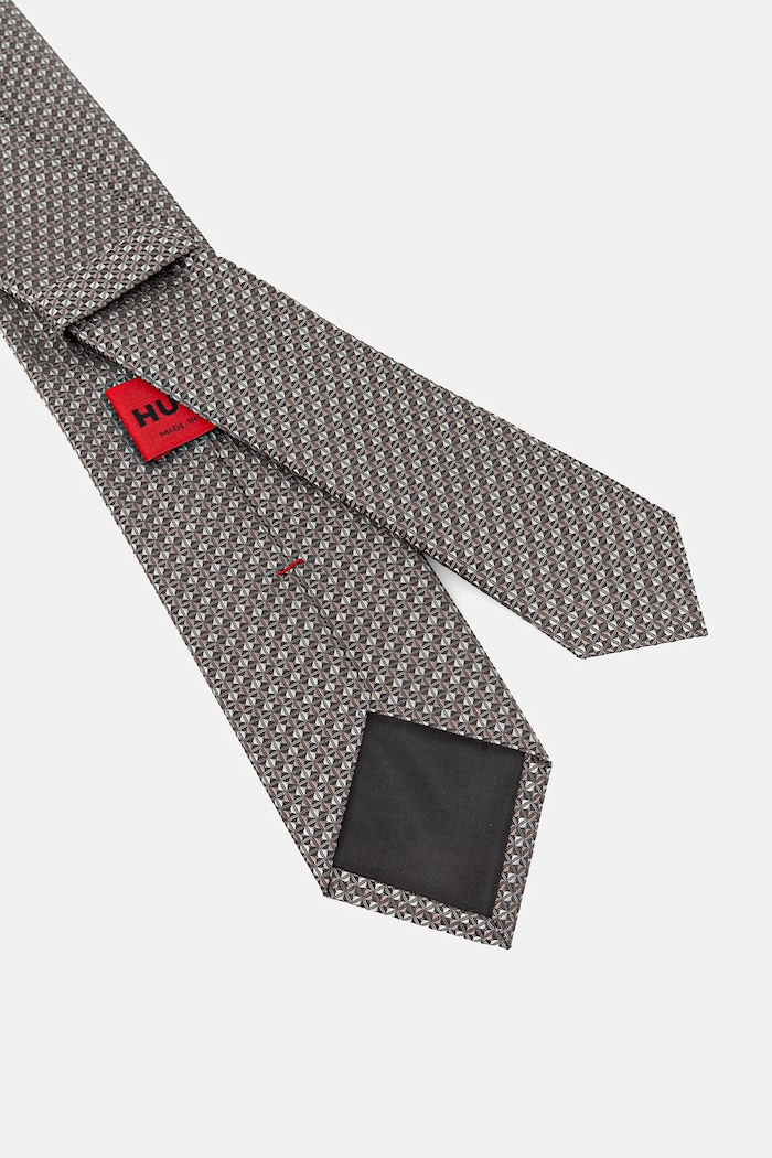 HUGO cravată pentru bărbați mătase 6 cm 50561717 bej SS26