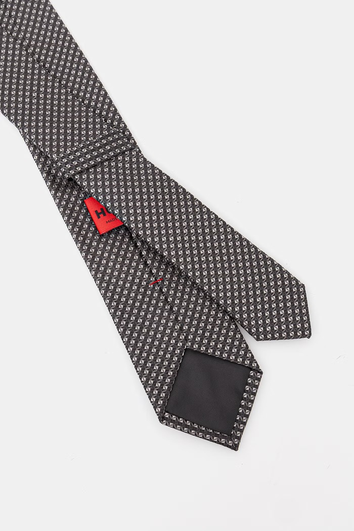 HUGO cravată pentru bărbați, din mătase de 6 cm 50561717 negru SS26