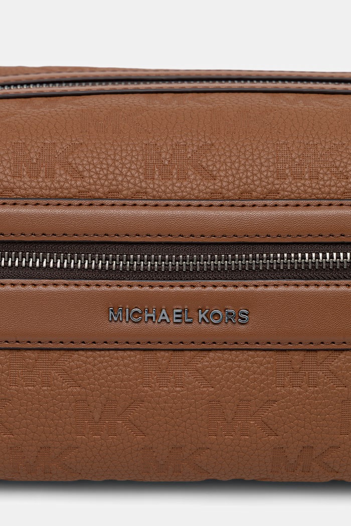Michael Kors kozmetická taška pánska kožená hnedá 33S6LJSN2L