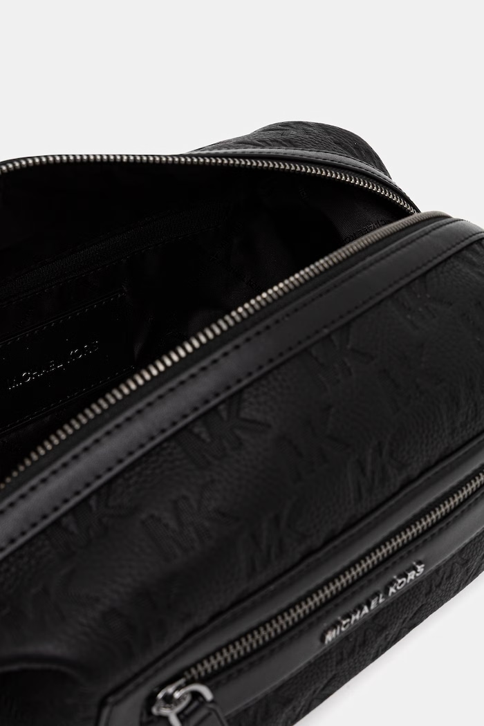 Michael Kors kozmetická taška pánska kožená 33S6LJSN2L čierna