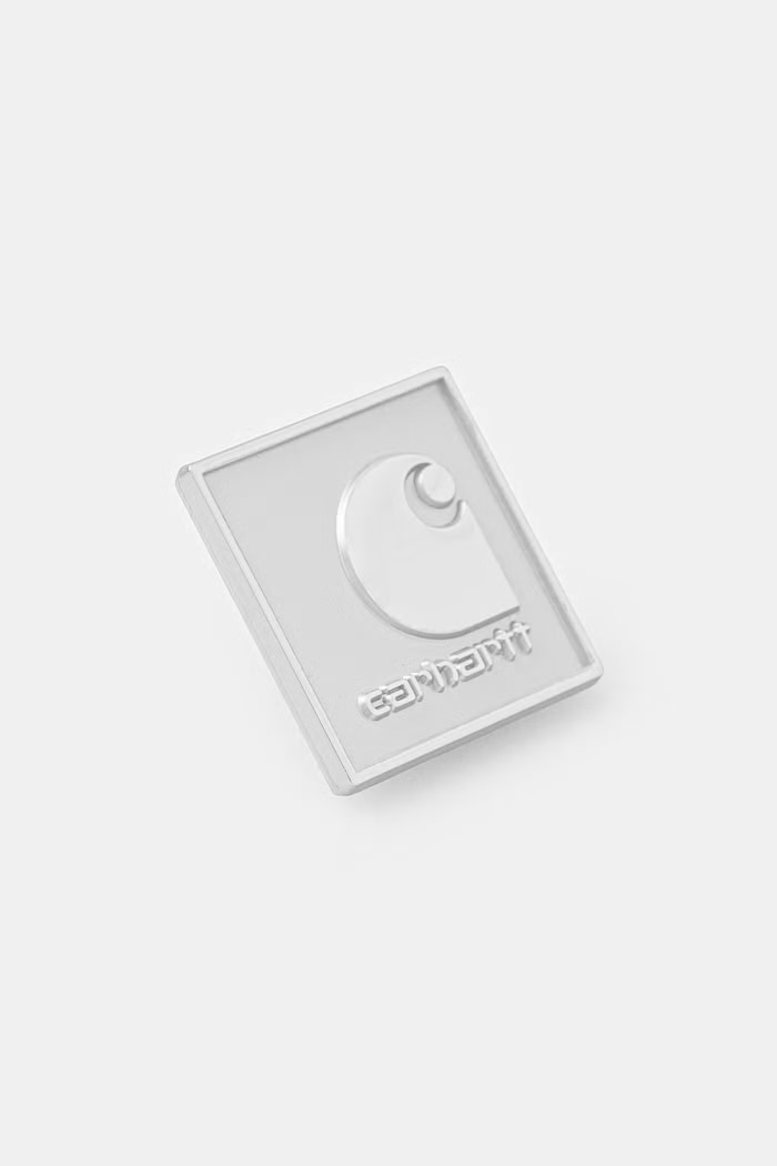 Carhartt WIP Square Label Pin κονκάρδες μεταλλικές Ανδρικές ασημί I036602.95XX