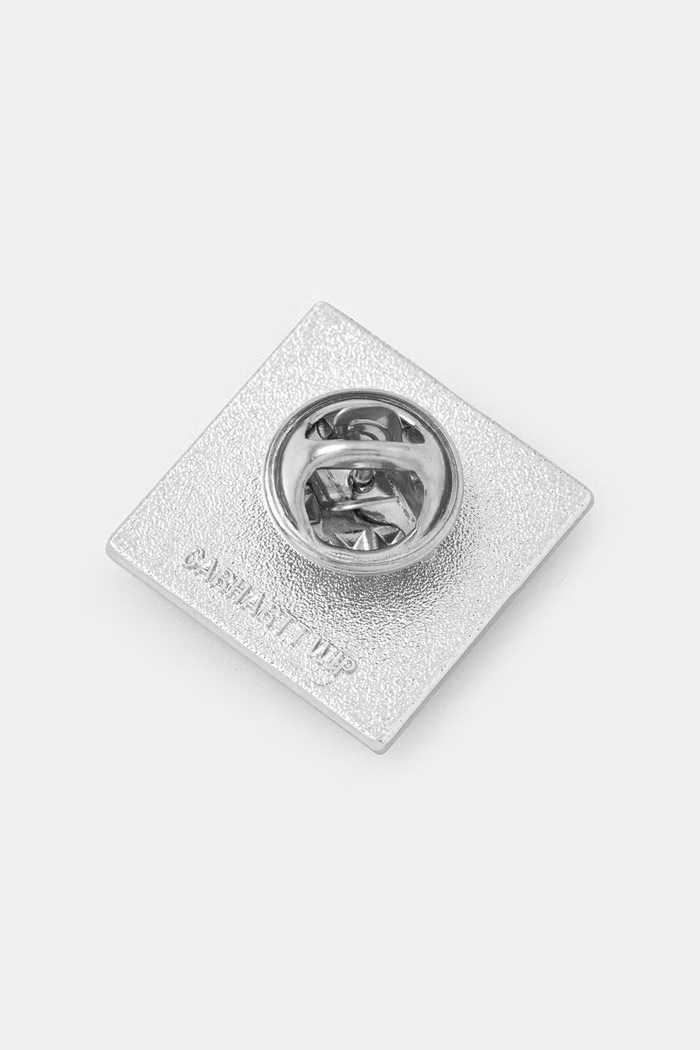 Carhartt WIP Square Label Pin κονκάρδες μεταλλικές Ανδρικές I036602.95XX ασημί SS26