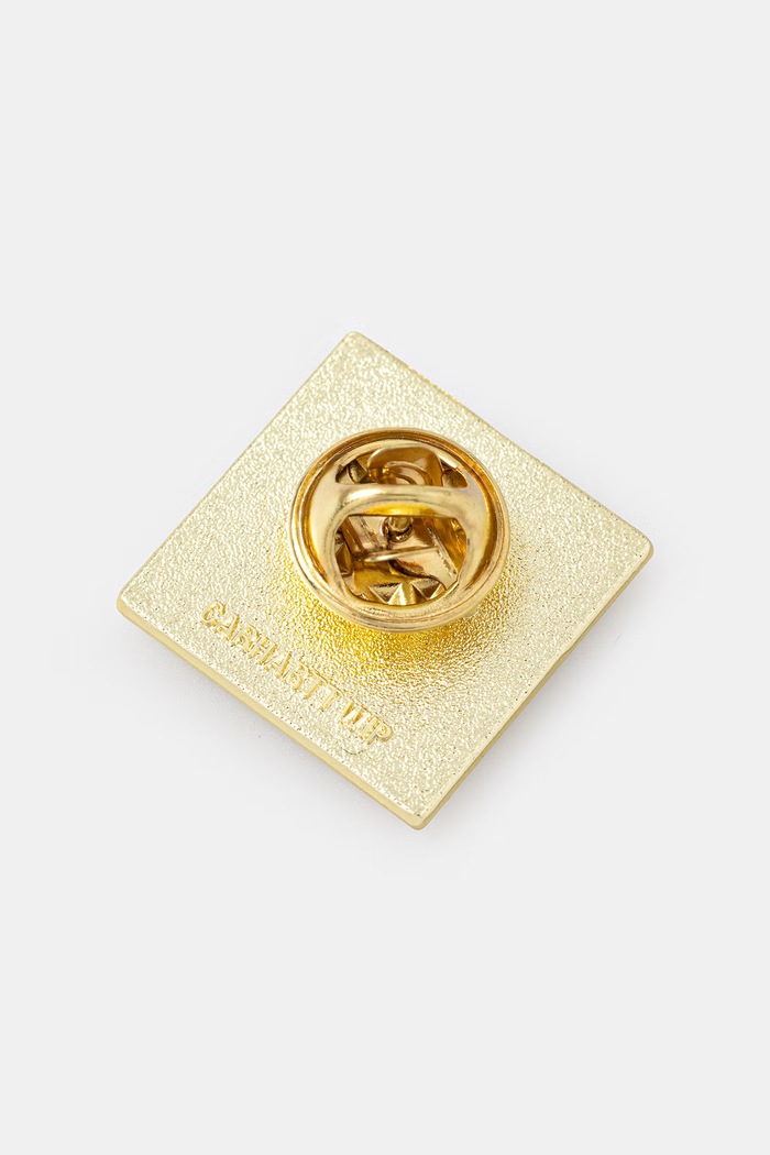 Carhartt WIP Square Label Pin ανδρικές μεταλλικές καρφίτσες I036602.3KXX χρυσαφί SS26