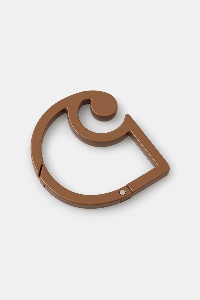 Carhartt WIP C-Logo Carabiner μπρελόκ μεταλλικό ανδρικό καφέ I036650.51XX